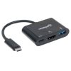 docking manhattan usb c a hdmi multipuertos color negro