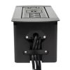 caja de conexión manhattan para mesa c/enchufe usb/hdmi/vga color negro