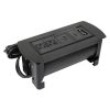 caja de conexión manhattan para mesa c/enchufe usb/hdmi/vga color negro