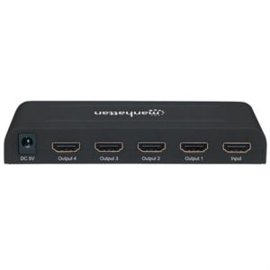 video splitter manhattan hdmi 4k uhdtv 4 puertos color negro