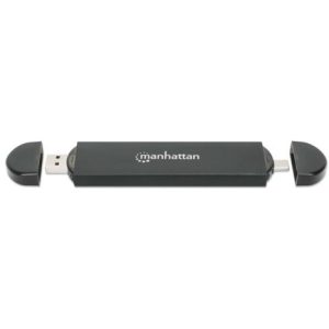 gabinete sdd manhattan usb a / usb c m.2 nvme/sata