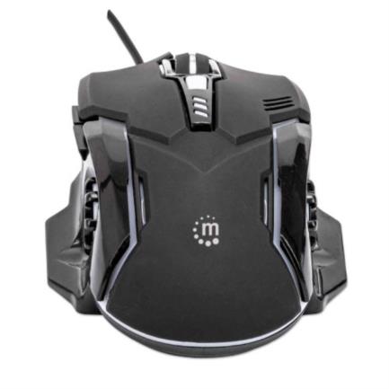 mouse manhattan gaming Óptico led 6 botones color negro mouse manhattan gaming Óptico led 6 botones color negro
