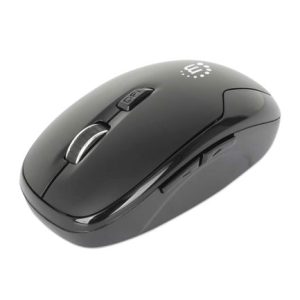 mouse optico manhattan inalambrico 6 botones diestro 2.4g negro