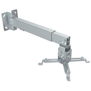 soporte proyector manhattan 20 kg montaje techo/pared movimiento articulado color plata