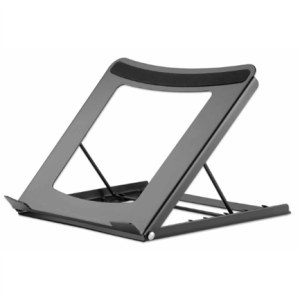 soporte manhattan ajustable para laptop/tablet 10" a 15.6" plegable 5 posiciones hasta 5 kg color negro