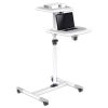 soporte de carrito manhattan para proyectores/laptop altura ajustable color gris blanco