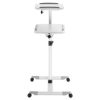 soporte de carrito manhattan para proyectores/laptop altura ajustable color gris blanco