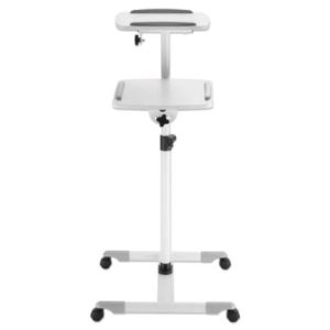 soporte de carrito manhattan para proyectores/laptop altura ajustable color gris blanco