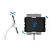 soporte de suelo manhattan antirrobo para tablet/ipad 7.9" a 11" altura 790 a 1190mm color blanco