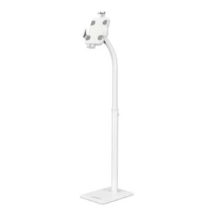 soporte de suelo manhattan antirrobo para tablet/ipad 7.9" a 11" altura 790 a 1190mm color blanco