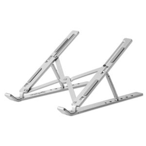 soporte laptop manhattan p/escritorio de posiciones aluminio premium