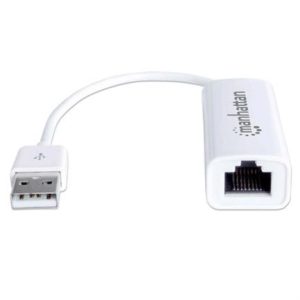 adaptador manhattan fast ethernet usb 2.0 alta velocidad 10/100 color blanco