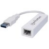 adaptador manhattan súper velocidad usb 3.0 a rj 45 gb ethernet color blanco
