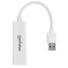 adaptador manhattan súper velocidad usb 3.0 a rj 45 gb ethernet color blanco