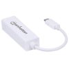 adaptador manhattan usb c 3.1 a red gigabit 10/100/1000 mbps color blanco