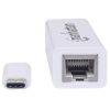 adaptador manhattan usb c 3.1 a red gigabit 10/100/1000 mbps color blanco