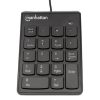 teclado numérico manhattan alámbrico usb 18 teclas color negro