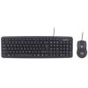 kit teclado y mouse manhattan Óptico cableado 1000 ppp color negro