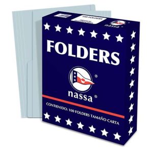 folder nassa premium carta azul c/100 piezas