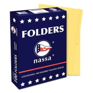 folder nassa oficio canario c/100 piezas