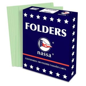 folder nassa carta verde c/100 piezas