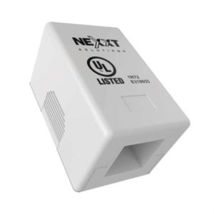 caja de montaje nexxt solutions superficial 1 puerto rj45 cat5e blanco
