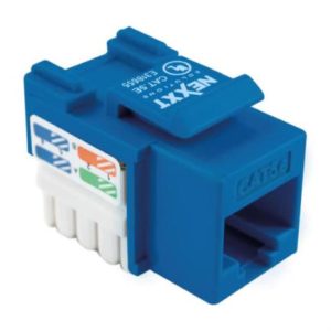 módulo de red sin blindaje nexxt solutions keystone jack cat5e tipo 110 azul