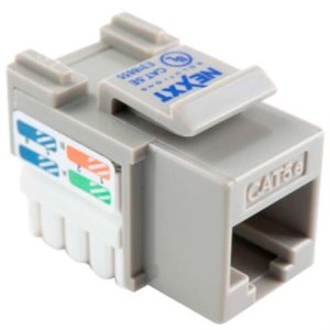 módulo de red sin blindaje nexxt solutions keystone jack cat5e tipo 110 gris