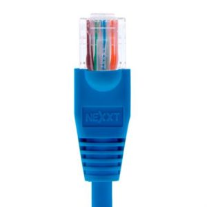cable de conexión red nexxt solutions cat5e 100 mhz 3.05m 24 awg color azul