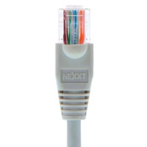 cable de conexión red nexxt solutions cat5e 100 mhz 7.62m 24 awg color gris
