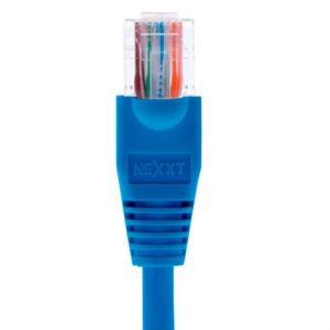 cable de conexión red nexxt solutions cat5e 100 mhz 7.62m 24 awg color azul