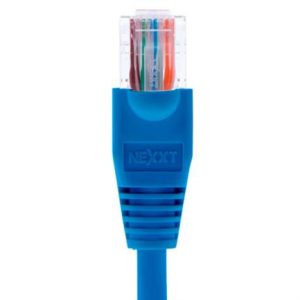cable de conexión red nexxt solutions cat5e 100 mhz 15.24m 24 awg color azul