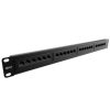 panel de conexion red nexxt solutions para rack cat5e 24 puertos pre configurado sin blindaje tipo 110 esmalte negro