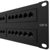 panel de conexión red nexxt solutions para rack cat6 48 puertos pre configurado sin blindaje tipo 110 esmalte negro