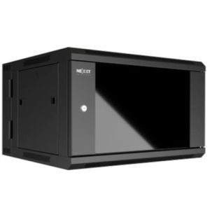 gabinete de pared nexxt solutions npc p9u66b abatible ensamblado 9u 600x550mm 2 ranuras ventilador negro