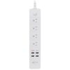 barra multicontacto inteligente wifi nexxt home protector de sobretensión con 4 tomacorrientes 4 puertos usb 1.8m blanco