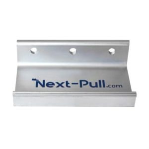 jaladera de puerta nextep aluminio 5x3x1.38" accionada con pie incluye tornillos para instalación