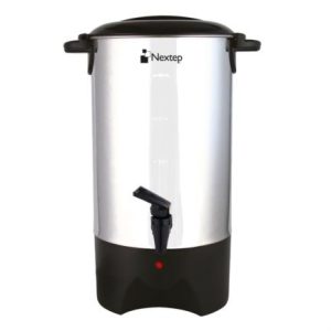 cafetera nextep percoladora industrial 40 tazas acero inoxidable con medidor de agua y auto apagado