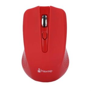 mouse nextep inalámbrico usb color rojo 1600 dpi baterías incluidas