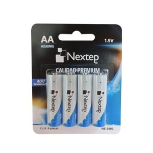 pilas nextep aa alcalinas lr6 1.5v c/4 piezas