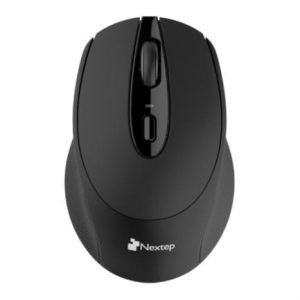 mouse nextep inalámbrico ergónomico usb 1600 dpi batería incluida color negro