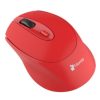mouse nextep inalámbrico ergónomico usb 1600 dpi batería incluida color rojo