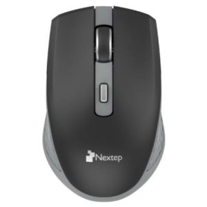 mouse nextep inalámbrico recargable switch encendido 1600 dpi color negro gris