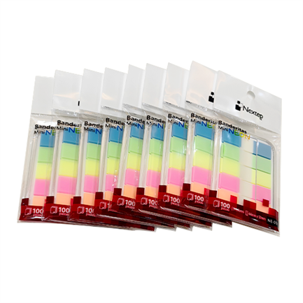 banderitas nextep mini neon 5 colores 100 piezas c/10 estuches banderitas nextep mini neon 5 colores 100 piezas c/10 estuches