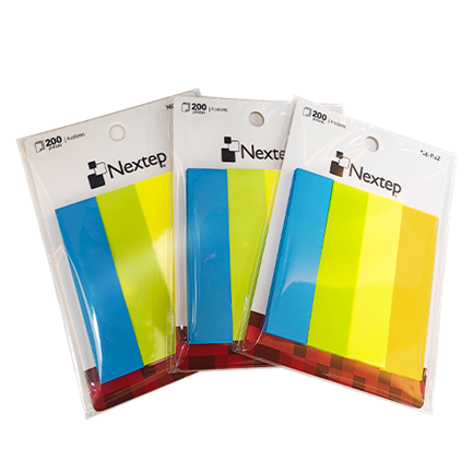 banderitas nextep neon 4 colores 200 piezas c/10 estuches banderitas nextep neon 4 colores 200 piezas c/10 estuches