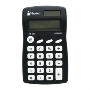 calculadora nextep 12 dígitos de bolsillo funciones básicas solar/batería