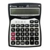 calculadora nextep 12 dígitos pantalla grande escritorio cubierta metálica batería/solar