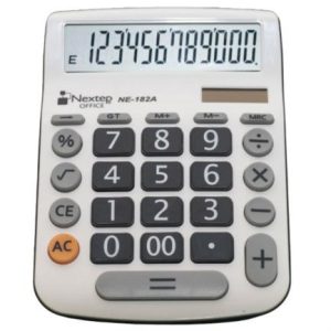 calculadora nextep 12 dígitos escritorio teclas grandes solar/batería