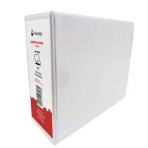 carpeta nextep de vinil aro "d" 5" carta blanca
