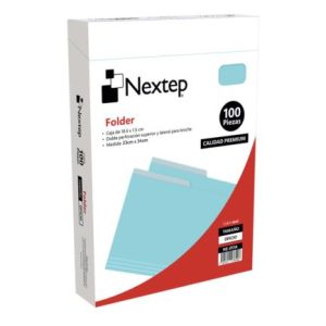 folder economico nextep oficio azul c/100